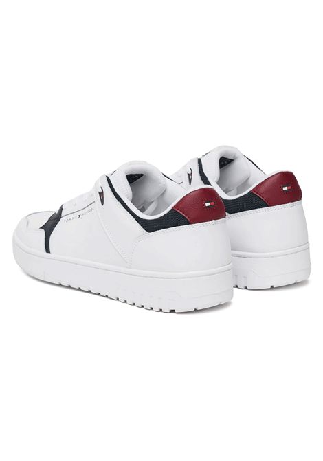 Tommy Hilfiger Basket Core Lite LTH Shoes White Blue Men TOMMY HILFIGER | Sneakers | FM0FM05518-YBS